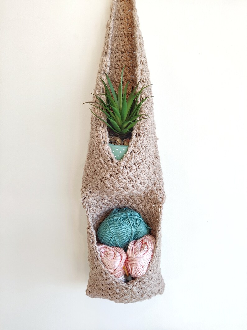 Crochet Plant Hanger Pattern, Plant Holder Crochet Pattern, Crochet Hanging Basket Pattern, Pdf Instant Download image 4