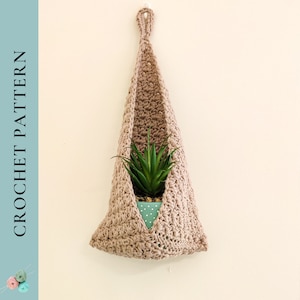 CROCHET PATTERN Hanging Basket, Basket Crochet Pattern, Crochet Hanging Plant Pattern, Pdf Instant Download