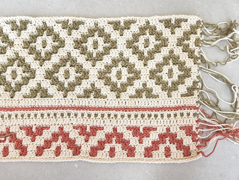 CROCHET PATTERN Bohemian Placemat Pattern, Crochet Mosaic Placemat Pattern, Crochet Home Decor Pattern, PDF Instant Digital Download bild 5