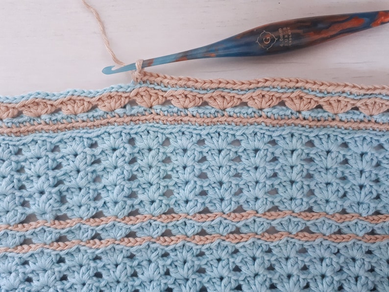 Iris Stitch Blanket Crochet Pattern Ella's Lullaby Baby Etsy