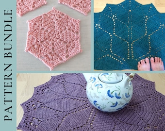 Crochet Pattern Bundle, Crochet Rug and Doily eBook, Home Decor Crochet Patterns, PDF Digital Download