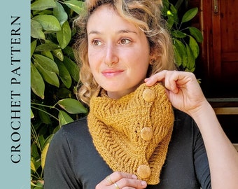 Crochet Cowl Pattern, Neck Warmer Crochet Pattern, Crochet Infinity Scarf PDF Instant Download