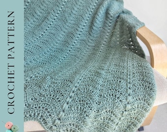 CROCHET PATTERN Baby Blanket Pattern, Modern Crochet Baby Blanket Pattern, PDF Instant Download