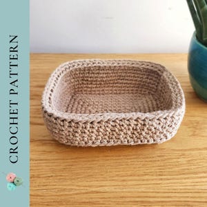 Crochet Pattern & VIDEO Rectangle Basket, Easy Crochet Basket Pattern, PDF Digital Download Pattern