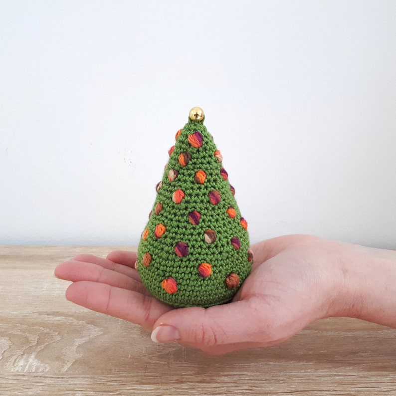 CROCHET PATTERN Christmas Tree Ornament Pattern, Tiny Christmas Tree Crochet Pattern, PDF Digital Download image 3