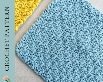 CROCHET PATTERN Easy Dishcloth, C2C Lemon Peel Stitch Crochet Pattern, C2C Blanket Pattern, PDF Download Pattern