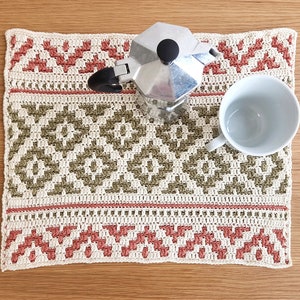 CROCHET PATTERN Bohemian Placemat Pattern, Crochet Mosaic Placemat Pattern, Crochet Home Decor Pattern, PDF Instant Digital Download bild 2
