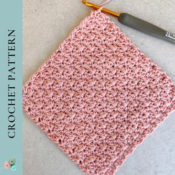 CROCHET PATTERN Washcloth, C2C Suzette Stitch Crochet Pattern, Corner to Corner Blanket Stitch, PDF Download Pattern