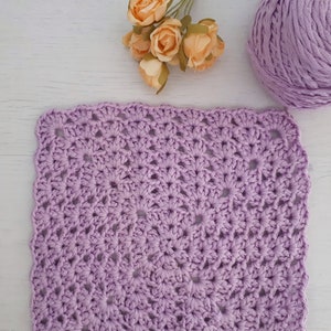 CROCHET PATTERN Hot Pad, Iris Stitch In a Crochet Square Pattern, PDF Digital Download Pattern image 2