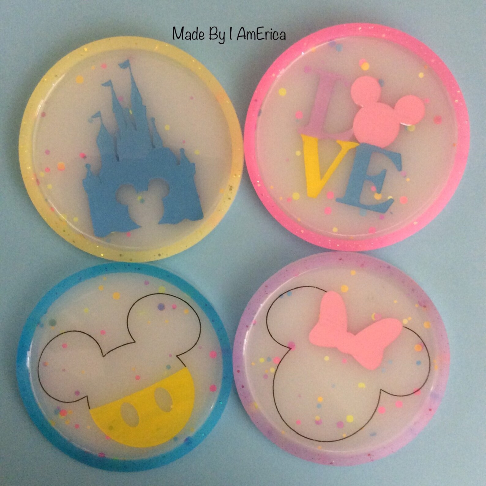 Disney Coasters set of 4 MADE TO ORDER Etsy