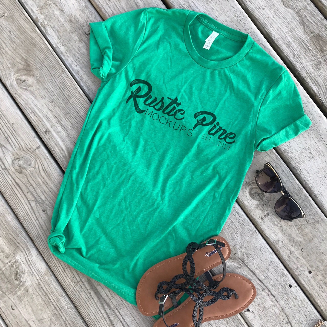 Bella Canvas 3001 Heather Kelly Green Unisex T-shirt | Etsy