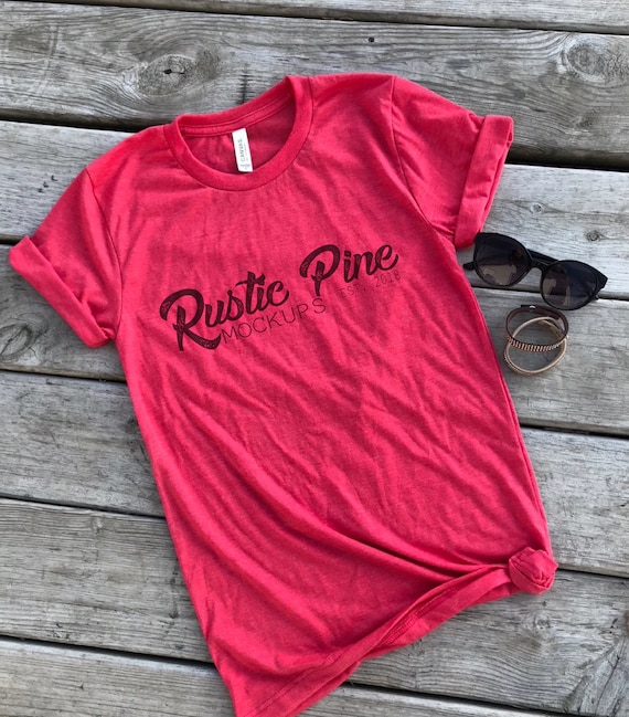 heather red t shirt