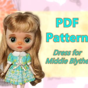 Pdf Sewing pattern for Middie Blythe Doll : M01
