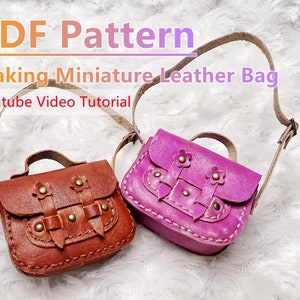 Pdf Leather Bag patterns for Blythe & similar Dolls   (video tutorial link in description)