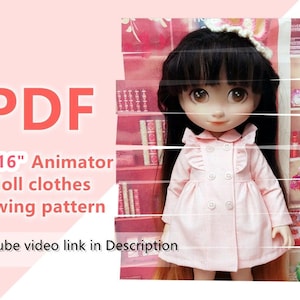 Pdf sewing patterns for 16&quot; Animator Doll: A12  (video tutorial link in description)
