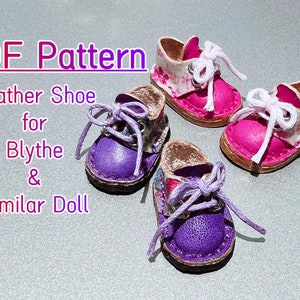 Pdf-schoenpatronen voor Blythe/Holala en soortgelijke poppen: BS08 leren schoen