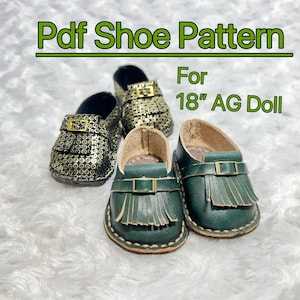 Pdf doll shoe patterns : AG02