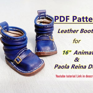 Patrones de zapatos de muñeca en PDF: DP08 (enlace al videotutorial en la descripción)