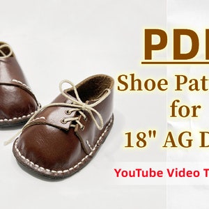 Pdf doll shoe patterns : AG06