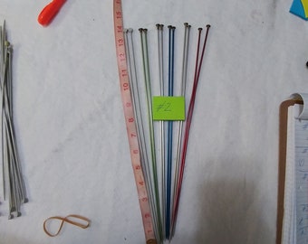 US Size 2 Aluminum Knitting Needles - Various Lengths (Vintage and/or Used)