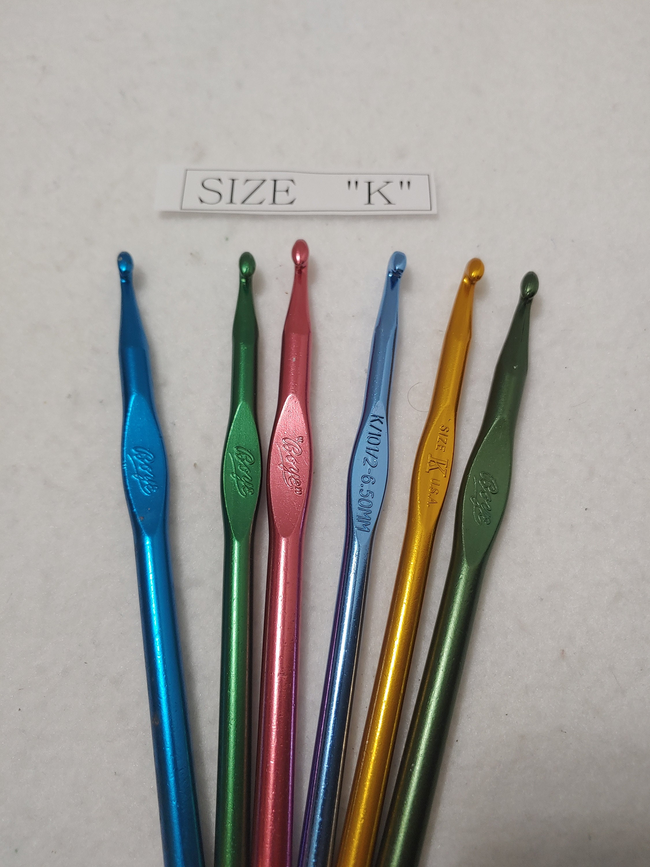 Buy Size k Tapered Aluminum Crochet Hooks vintage And/or Used Online in  India 
