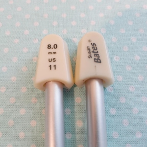 Aiguilles à tricoter en aluminium Susan Bates de 14 po (taille américaine 11)