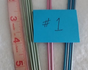 US Size 1 Double-Ended 7" Aluminum Knitting Needles (Set of 2) (Vintage and/or Used)