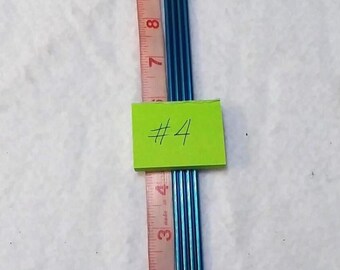 Agujas de tejer de aluminio vintage tamaño 4 - Doble punta de 10" (juego de 4)