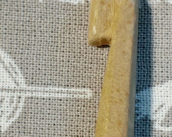 Vintage 10" Wooden Tunisian/Afghan Crochet Hook - Size 13 ( L )