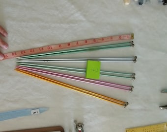 US Size 7 Aluminum Knitting Needles - Various Lengths (Vintage and/or Used)