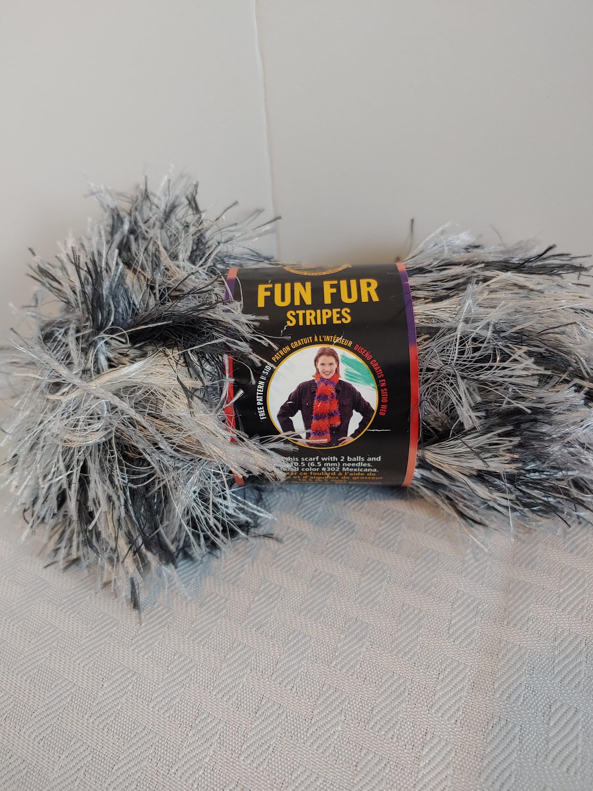 Lion Brand #320 Fun Fur Eyelash Yarn Lot of 5 + Skeins ~ Italy / Turkey