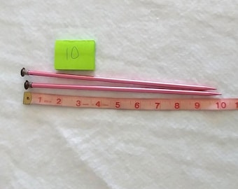 US Size 10 Aluminum Knitting Needles - Various Lengths (Vintage and/or Used)