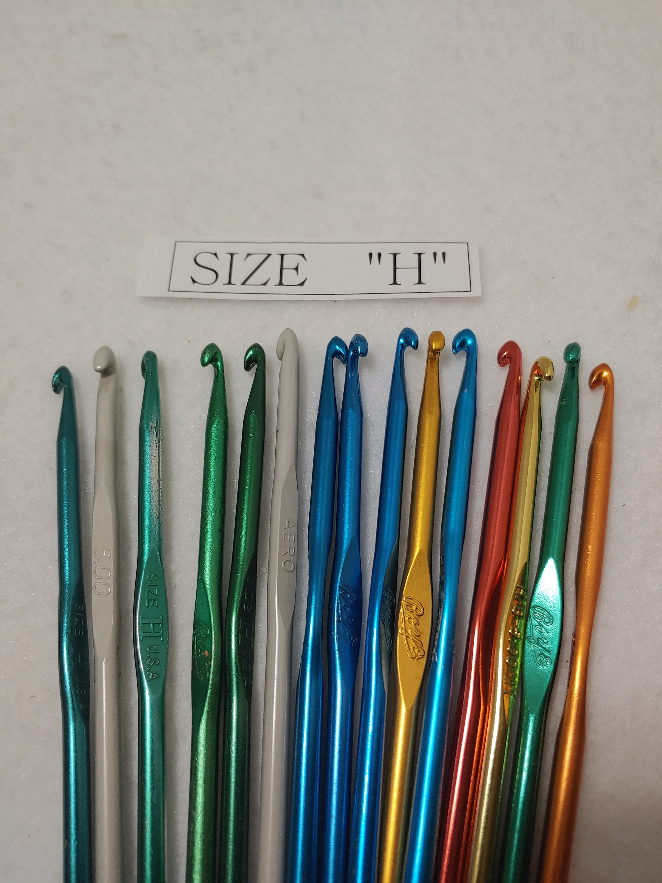 Size H Tapered Crochet Hooks (Vintage and/or Used)