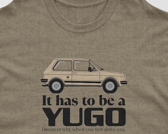 Yugo  T-Shirt: Retro Car Graphic Tee, Classic Automobile