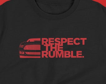 Moletom com capuz Mustang Respect the Rumble - Design Ford Mustang para entusiastas de muscle cars