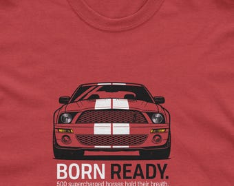 Ford Mustang Shelby GT500 Cobra, Born Ready tee | Vintage Auto Ad Style