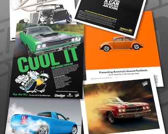 Custom Car Show Board: Inspired by vintage auto advertisements