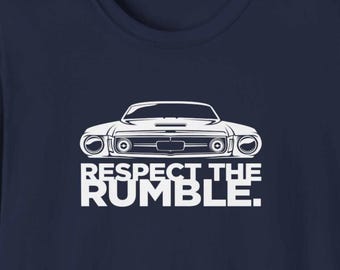 Respect The Rumble Classic Mustang Muscle Car T-Shirt