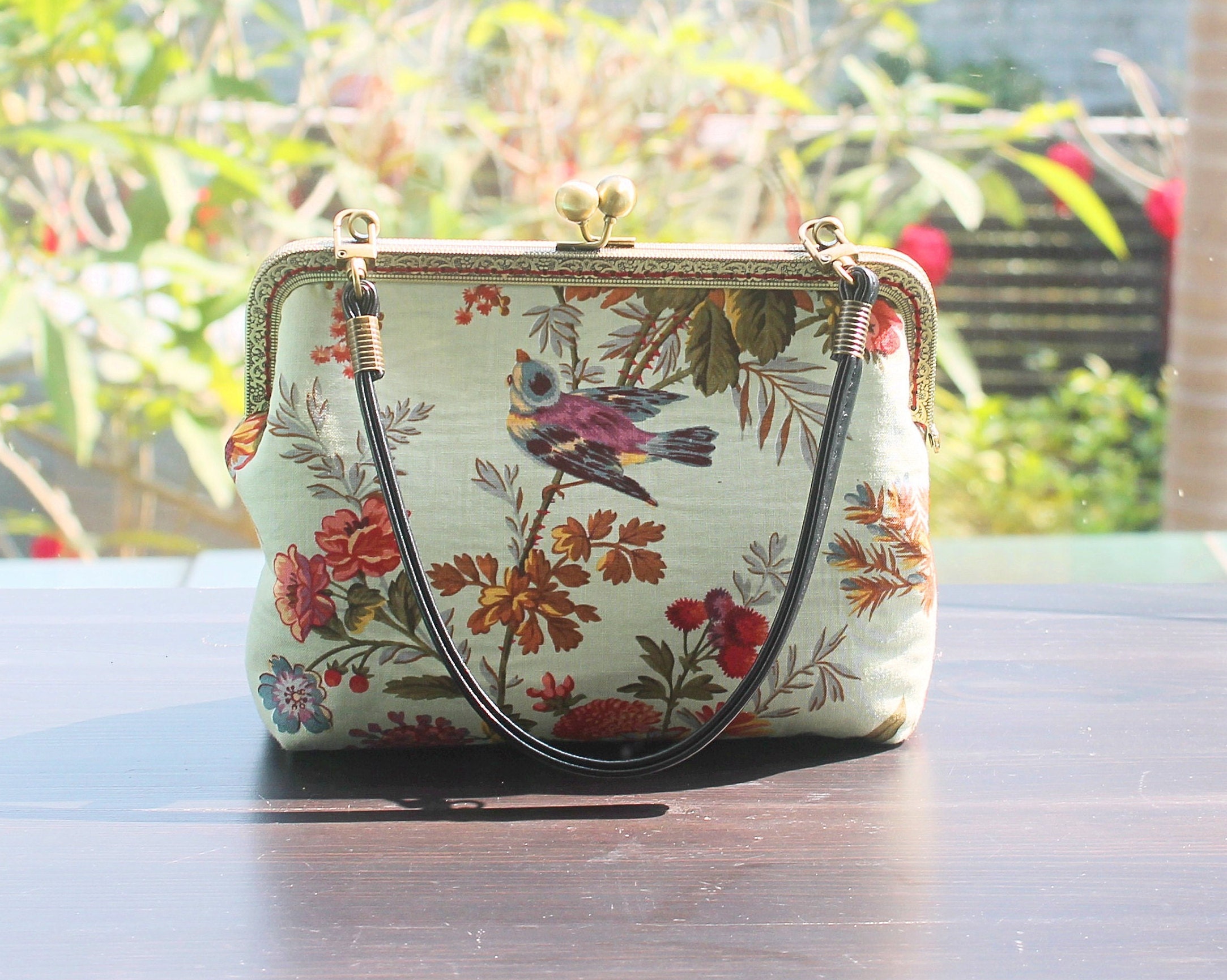 Spring Floral Print Handbag or Shoulder Bag or Clutch Bag or - Etsy