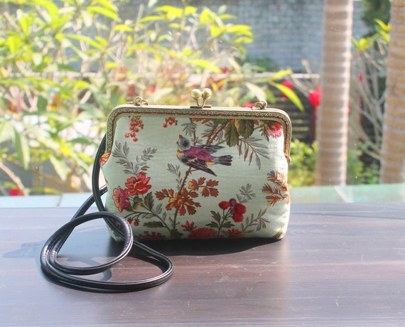 Elegant Floral Print Crossbody Bag Classic Dinner Clutch - Temu