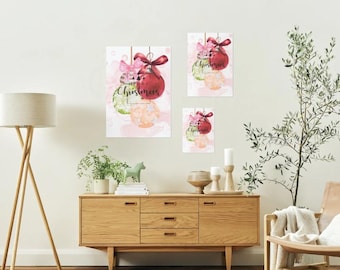 Watercolor Christmas Wall Art | Merry Christmas Printable | Holiday Decoration | Festive Digital Download