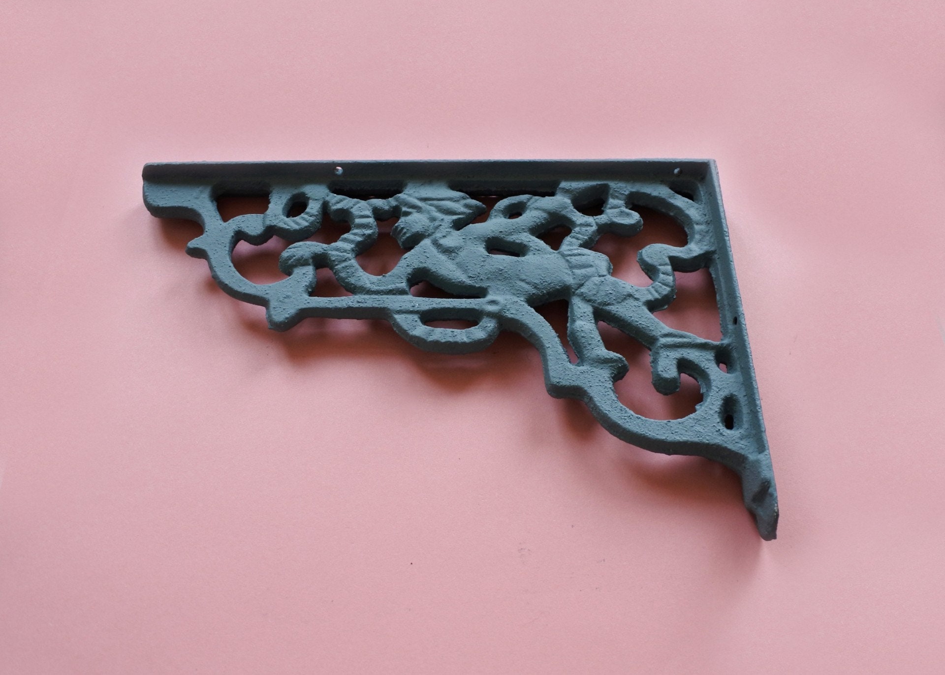 Large Cast Iron Shelf Brackets Vintage Ornate Shelf Holders Etsy