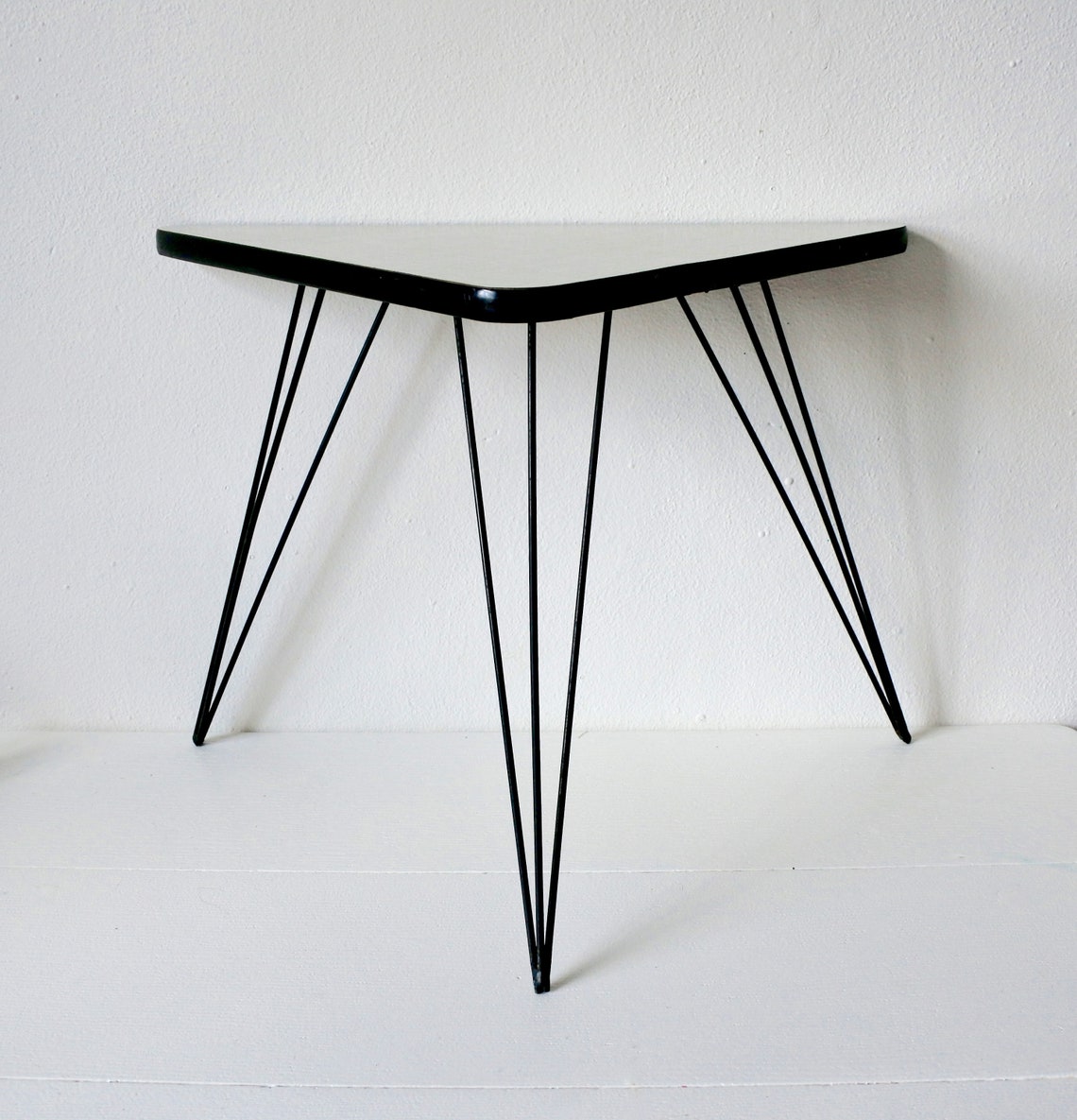 Retro Triangular Hairpin Side Table Vintage Coffee or End Etsy