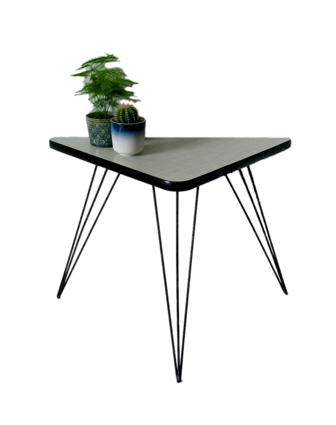 Retro Triangular Hairpin Side Table Vintage Coffee or End Etsy