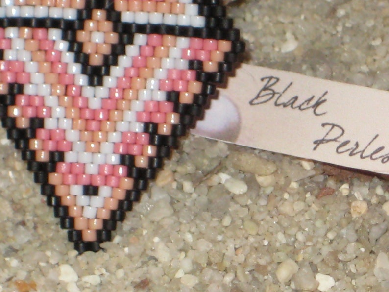 Earrings ethnic style pink Miyuki D\u00e9licas