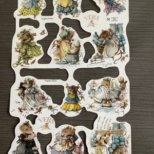 Page découpée des illustrations de Vera la souris par Marjolein Bastin