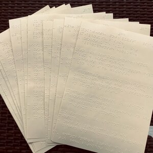 Conjunto de 5 folhas de papel braille cor marfim e creme para artesanato – perfeito para diários de sucata, scrapbooking, técnicas mistas e muito mais