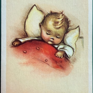 Set of Four Vintage Dutch Baby Cards - Birth Announcement Cards