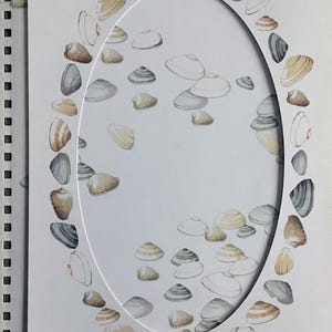 Cadre pour papier cartonné Pas Partout vintage avec coquillages par Marjolein Bastin