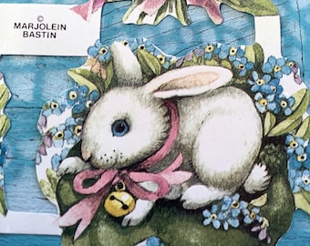 Rare Vintage Die Cut Page of Easter Images by Marjolein Bastin